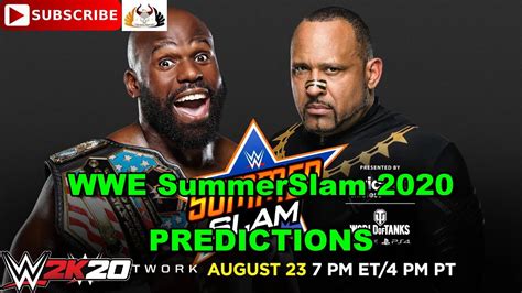 WWE SummerSlam 2020 United States Championship Apollo Crews Vs MVP