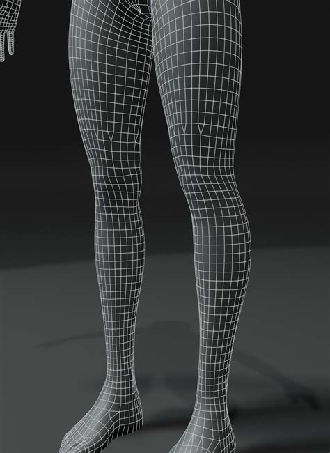 Artstation Female Body Base Mesh 3d Model 10k Polygons Game Assets