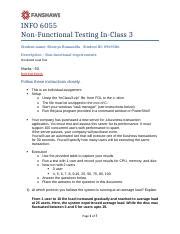 Info Assignment Simulated Load Test Metrics Docx Info