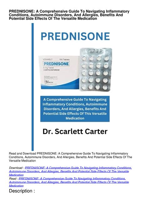 Pdf Read Online Prednisone A Comprehensive Guide To Navigating