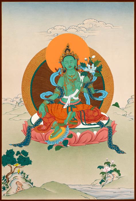 Green Tara Iii Thangka Ioe Dakini As Art