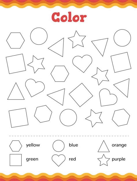 Impara Forme E Figure Geometriche Foglio Di Lavoro Per Scuola Materna O Scuola Materna A Colori