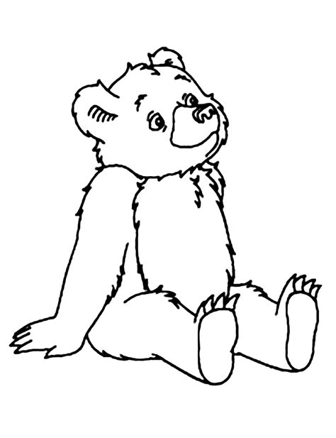 Thoughtful Bear Bears And Cubs Coloring Pages For Kids