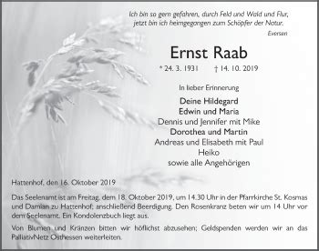 Traueranzeigen Von Ernst Raab Trauer36 De