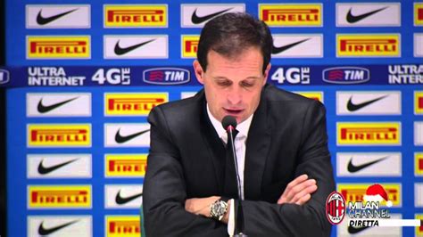 AC Milan Allegri Dobbiamo Iniziare A Vincere With Subtitles