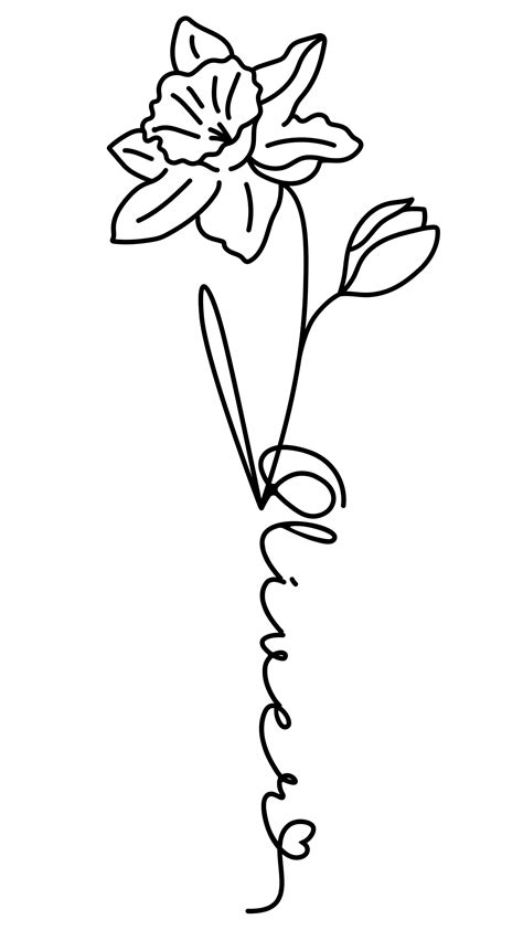 minimal flower tattoo 6