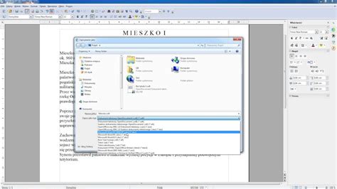 Jak Zapisa Dokument W Formacie Doc Ms Word W Open Office Writer Youtube