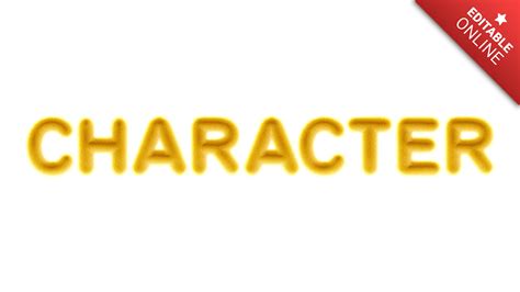 character yellow fur font text effect generator