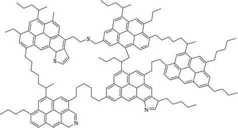 Structure of a possible asphaltene molecule | Download Scientific Diagram