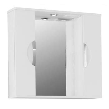 Шкаф зеркальный в ванную комнату 'ДЖИКА 80' с подсветкой