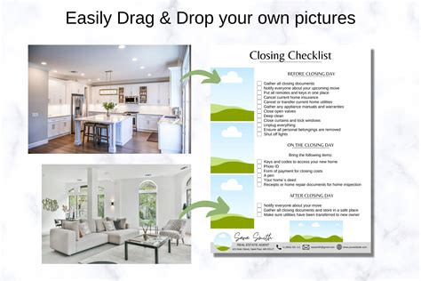 Real Estate Closing Checklist, Real Estate Checklist, Closing Day ...