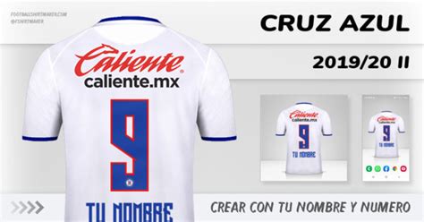 Camiseta Cruz Azul Ii Crear Con Tu Nombre Y N Mero