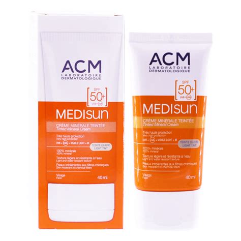 ACM MEDISUN CREME MINERALE TEINTEE SPF50 TEINTE CLAIRE 40ML