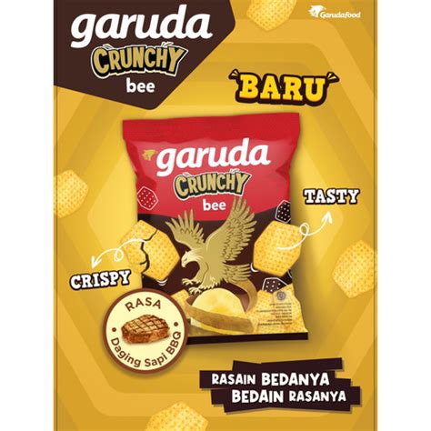 Jual GARUDA Crunchy Bee Rasa Daging Sapi BBQ Snack Camilan 18 Gram