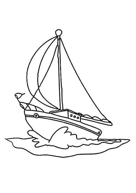 Dibujos de Barco de Vela Para Niños para Colorear para Colorear Pintar