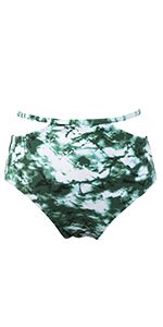 Amazon Cocopear Women S Ruched High Waisted Bikini Bottom Retro Vintage Swim Short Tankinis