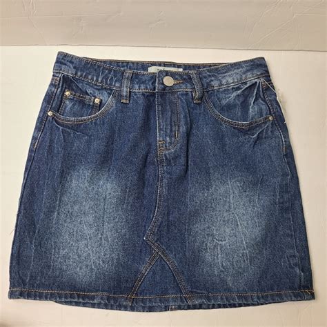 Refuge Skirts Nwt Refuge Distressed Jean Skirt Poshmark