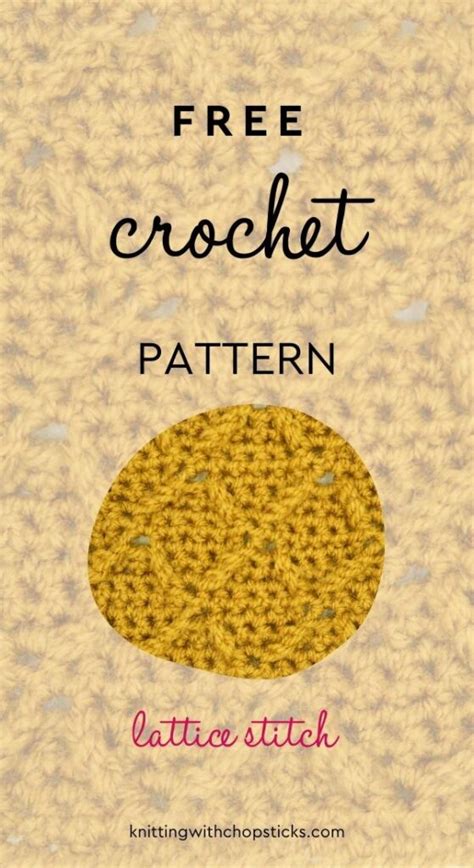 Lattice Stitch Crochet Pattern - FREE textured crochet pattern