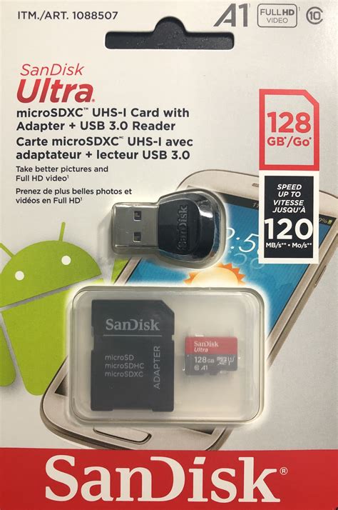 Sandisk Ultra 128gb Microsdxc Uhs I Card With Adapter Usb 30 Reader