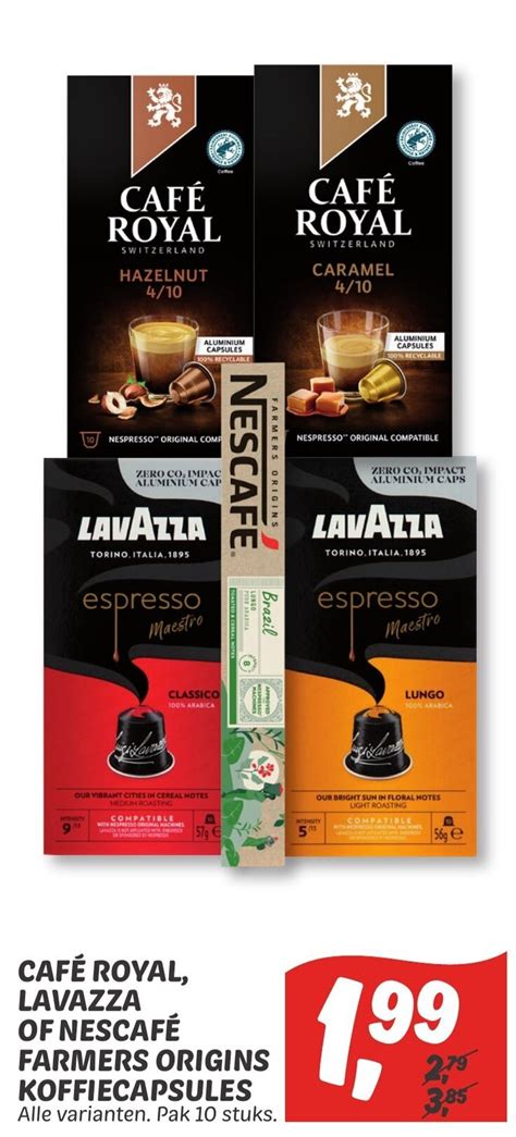 Cafe Royal Lavazza Of Nescafe Farmers Origins Koffiecapsules Aanbieding