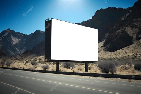 Premium PSD | Large empty billboard mockup on highway