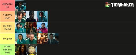 Squid Game Characters Tier List Community Rankings TierMaker