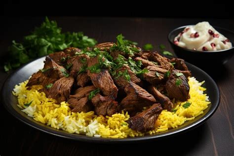 Premium Photo Shawarma Lamb Over Cinnamon Rice