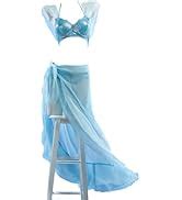 Amazon Haikyuu Women Anime Derivative Bikini Set With Wrap Skirt Kawaii Swimsuit Lace Up