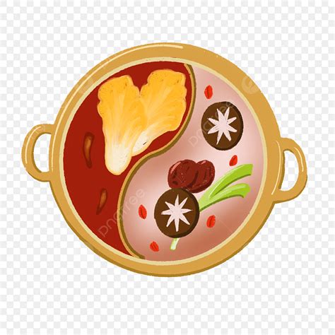 Looking Down On Hot Pot Yuanyang Pot Look Down Hot Pot Food Png Transparent Clipart Image And