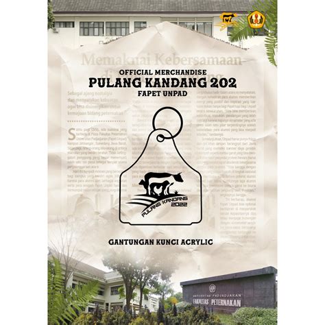 Jual Gantungan Kunci Acrylic Official Pulang Kandang Fapet Unpad