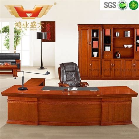 Classical Teak Wood Executive Office Desk Office Table Furniture Hy