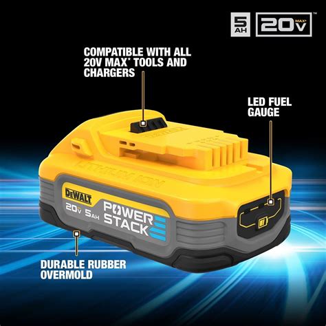 Dewalt Dcbp Powerstack V Max Battery Rechargeable Ah Lithium