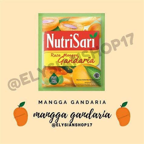 Jual Nutrisari Mangga Gandaria Sachet 1 Renceng 10 Sachet Shopee