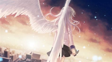 Hd Wallpaper Of Angel Beats A Serene Anime Moment