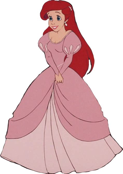 Princess Ariel In Her Pink Dress Vector By Mrtoonlover83 On Deviantart