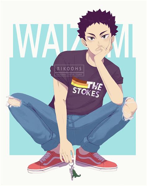 Download Iwaizumi Hajime Striking An Intense Pose Wallpaper