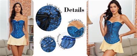 Vrapo Bustier Corset Top For Women Overbust Lace Up Waist Cincher Shapewear Lingerie At Amazon