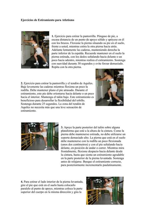 Ejercicios De Estiramiento Para Atletismo Pdf