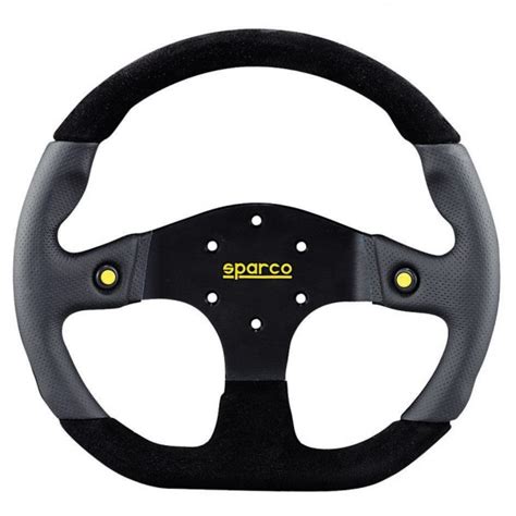 Volant Sparco L999 Plat Cuir Noir Branches Noires Dunspeed