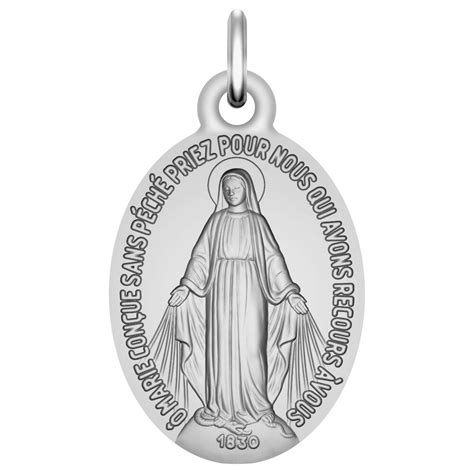 Médaille Vierge Miraculeuse Argent Massif · Maison De La Médaille