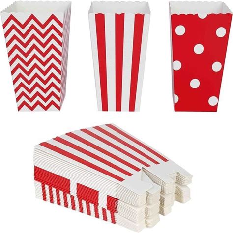 Popcorn Boîtes Boîte À Popcorn 18 Pcs Popcorn Conteneurs Partie Carton