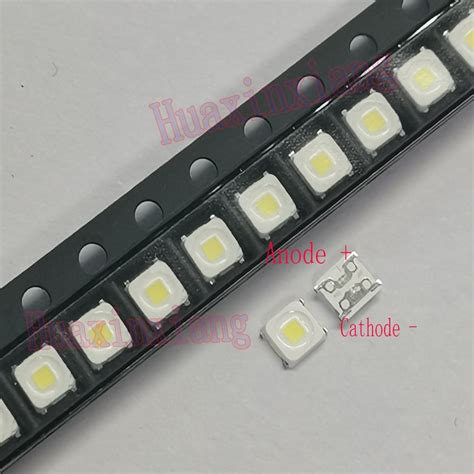 100 unids lote SMD LED 3228 3V blanco frío 2828 1 Grandado