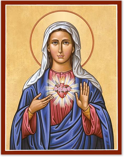 Blessed Virgin Mary Icons Immaculate Heart Icon Monastery Icons