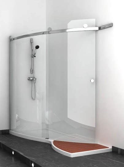 Elegant Shower Design with glass shower enclosures by Jacuzzi