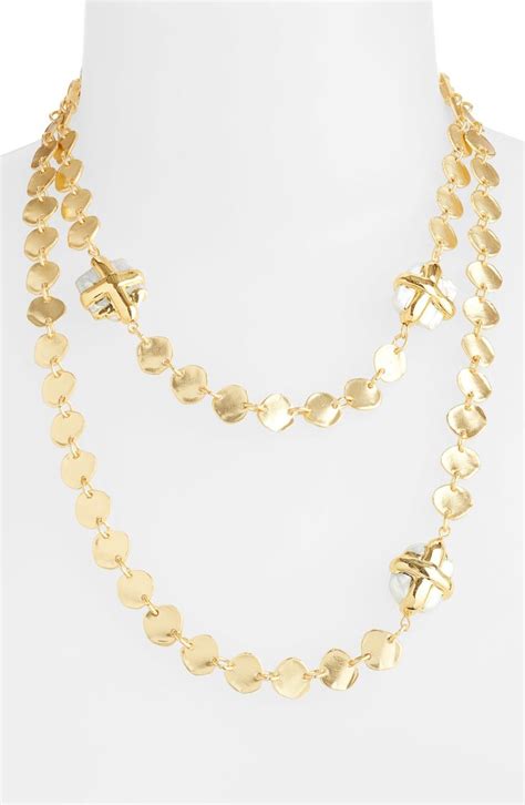 Karine Sultan Mini Coin Pearl Layered Necklace Nordstrom In