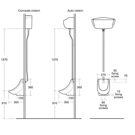 Urinal Installation Diagram