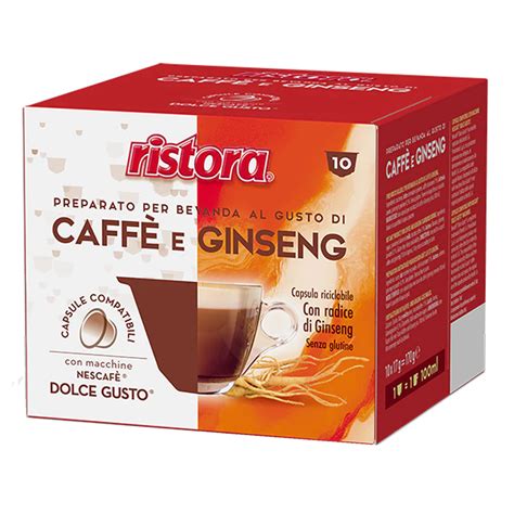 Capsule Ristora Ginseng Gin Seng Compatibili Nescafe Dolce Gusto