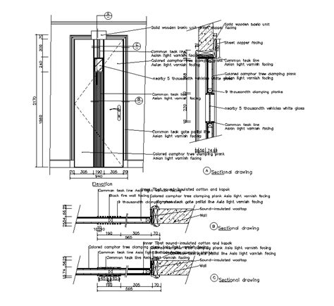 This File Consists Of The Door Elevation Detail Drawing Stated In This File Download This 2d