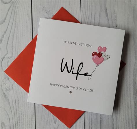 Wife Valentine Card Valentines Day Be My Valentine Valentine Card