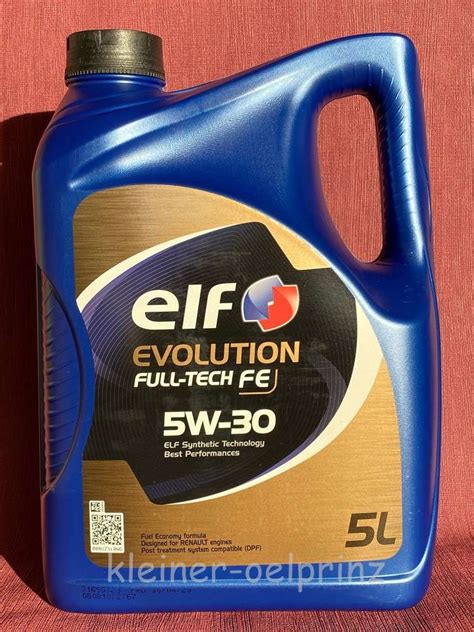 Elf Evolution Full Tech Fe 5w 30 Im 5 Ltr Kanister Kleiner Oelprinzde